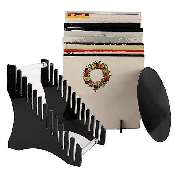 Vinyl-skivhållare för IP-skivor - Albumförvaringsorganisatör Displayställ Bärbar