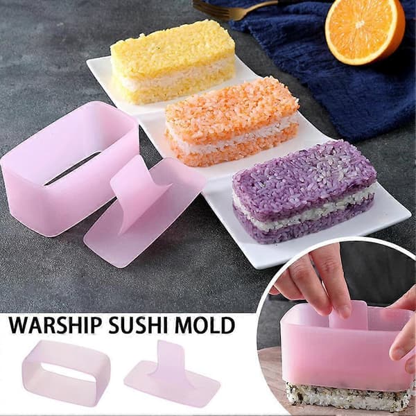 Slagskip Sushi Form Rektangulær Flerlags Sushi Tusen-lags Risball Form Barnas Komplementær Mat Bento Verktøy