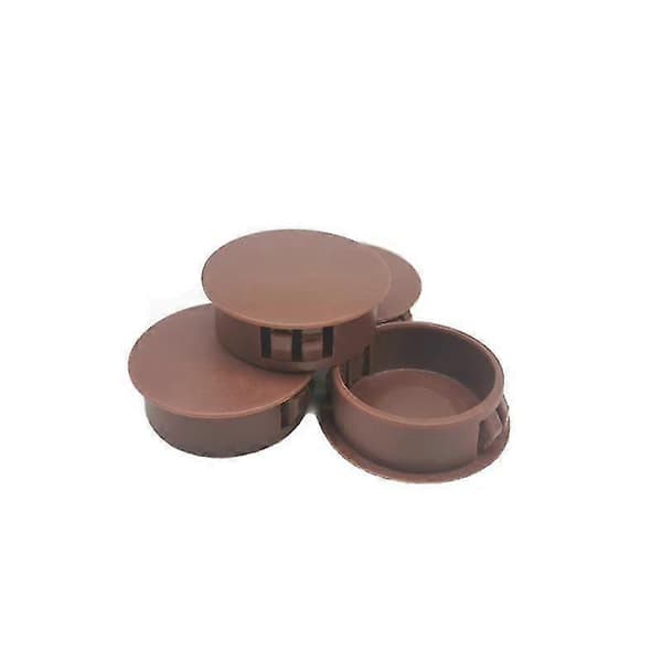 10 stk. runde plastdeksler for møbler, trykknapphullplugg Black 18mm