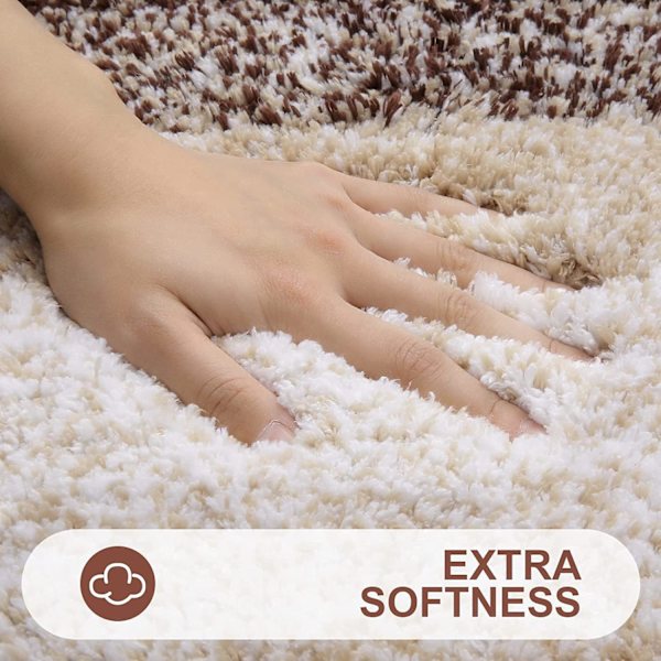 Luksuriøs Badeværelsesmåtte 20x30, Ekstra Blød og Absorberende Mikrofiber Bademåtte, Skridsikker Plysset Shaggy Badetæppe