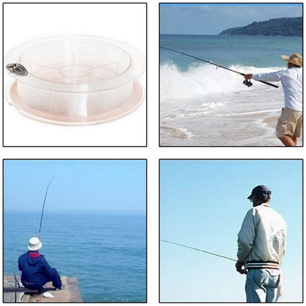 Klar fiskelina, nylon monofilament fiskewire stark fluglinjebackning hantverk DIY-verktyg