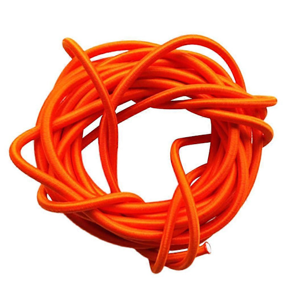 6 mm diameter orange polyesterbelagd gummi UV elastisk stötsnöre repbindning - 20m