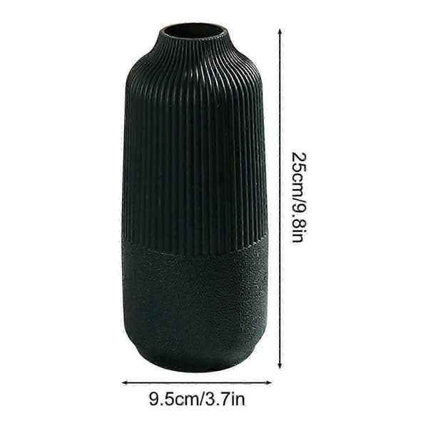Grön plastvas för pampasblommor, modern heminredning, bröllop - 24,9 cm hög