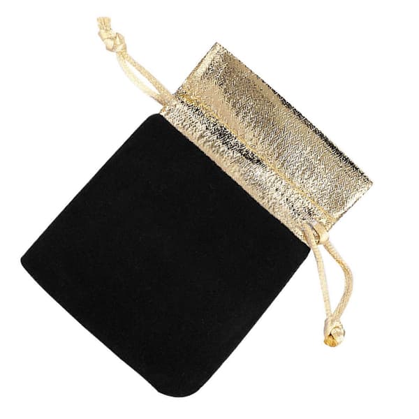 50 stk 7 x 9 cm fløyelspose myk snorpose smykker bryllupsgave oppbevaringspose svart