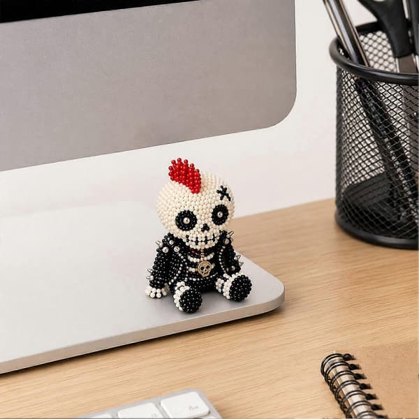 3D Perle Skelet DIY Sæt - Farverige Perler & Instruktioner - for Begyndere B
