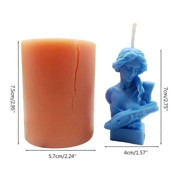 3D Klaverpige Silikoneform DIY Lysfremstilling Aromaterapi Lysforme Håndlavet Sæbe Gipsform Kage Chokolade Dekoration