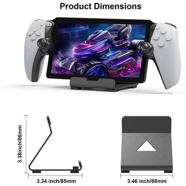 Handhållen spelkonsol Hållare Tablettställ, Tablettställ för PlayStation Portal/för Rog Ally Game Machine Tillbehör för hållare för surfplatta (svart)
