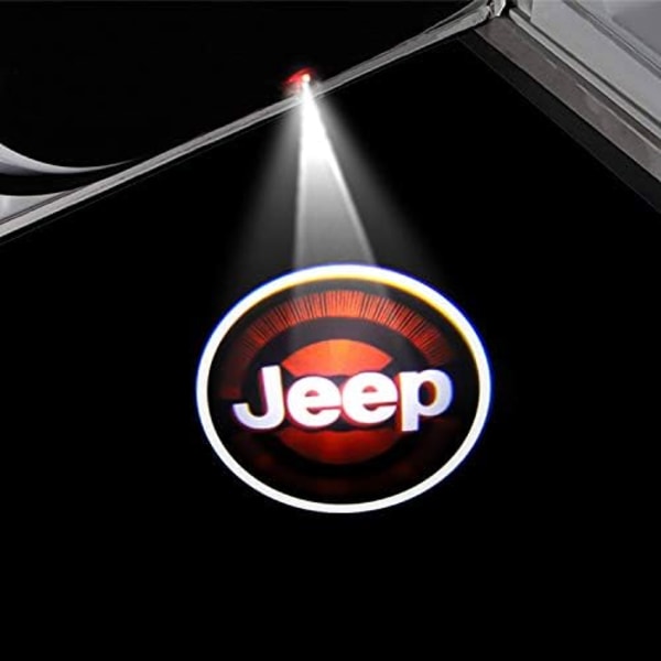 2 kpl Yhteensopiva Jeepin langattoman auton oven logon valon LED HD Tervetuloa Kohteliaisuus Ghost Shadow Projektori Lamppu sopii Jeep-autoihin