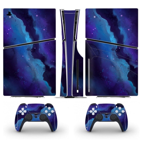 Playstation 5 Slim Ps5 Slim Violetti Skin Decal Ja Ohjain Tarrat Sarja, Naarmuuntumaton (Levy) Style09