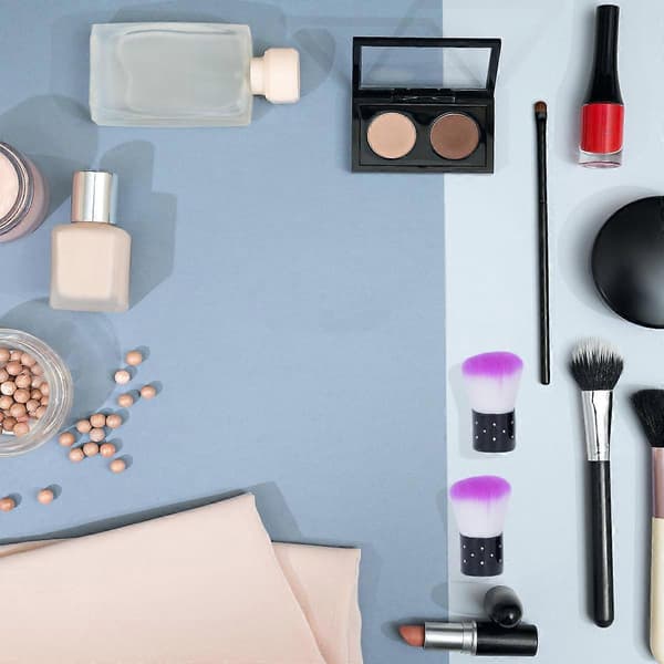 Makeupbørstesæt Manicure Hårbørste til delikat rengøring 6 stk. lilla