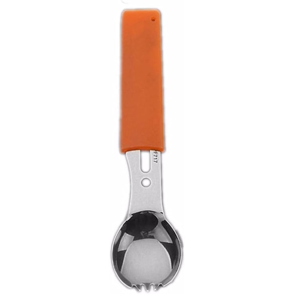 Camping Cookware,Multifunctional Travel Kit Bottle Opener Kit Spork Whistle Utensil Fork Outdoor Spoon Fork Outdoor Tool