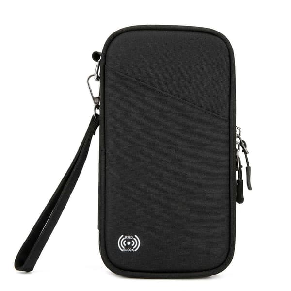RFID-Blocking Travel Passport Wallet and Document Organizer