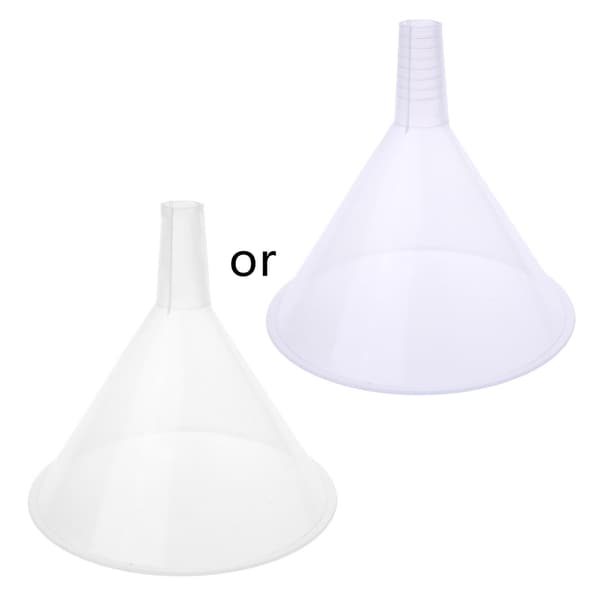 150 mm plast vit transparent tratt för garage / bilvätskor / laboratorium / K