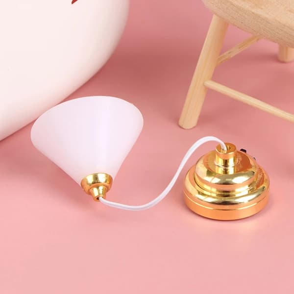 Miniature Dollhouse Ceiling Lamp White Candlestick Chandelier for 1:12 Scale