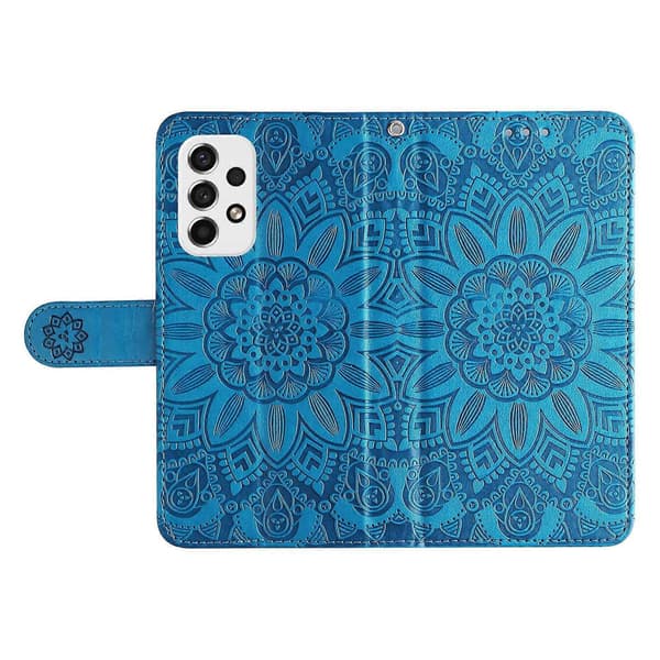 Compatible with Samsung Galaxy A53 5G Sunflower Pattern Magnetic Closure Phone Case PU Leather Stand Flip Wallet Case with Wrist Strap