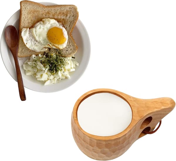 Naturlig trækop i nordisk stil til morgenmad og aktiviteter ca. 250 ml D