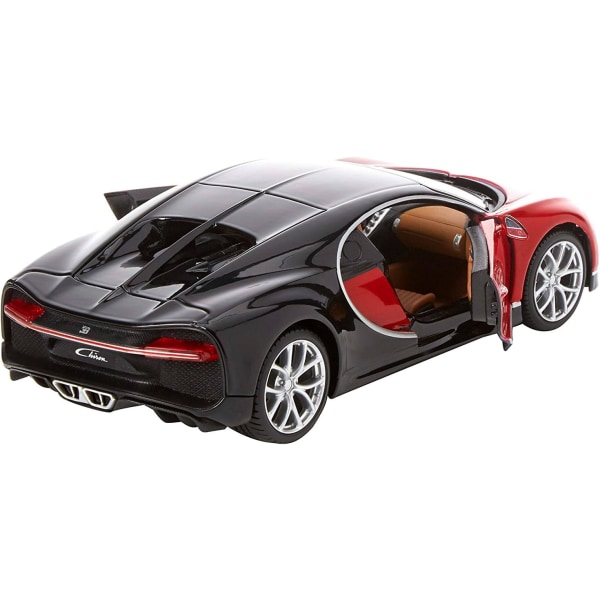 1:24 kokoonpanolinja Bugatti Chiron - Punainen/Musta