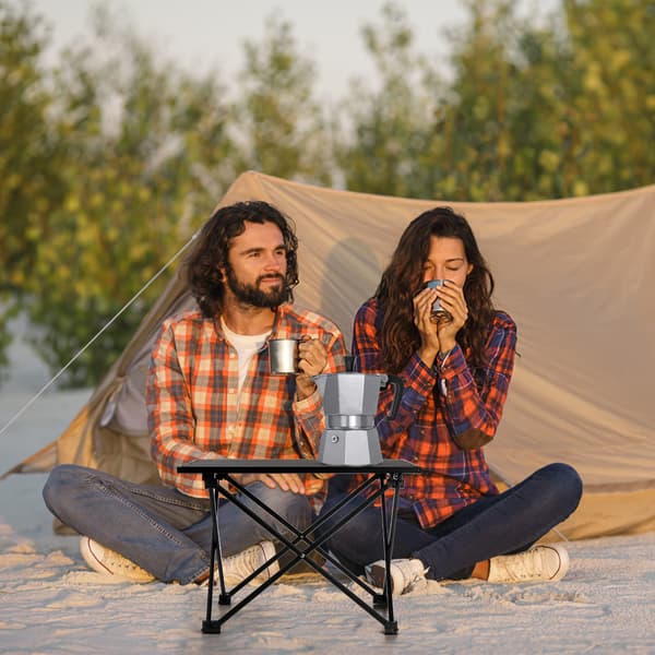 Bærbart campingbord, lett sammenleggbart bord med bordplate i aluminium og bæreveske, lett å bære, perfekt for utendørsbruk, piknik, matlaging, strand