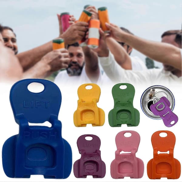 Plastboksåpner for brus – Uanstrengt flikåpner for flasker med forseglingsfunksjon 60pcs