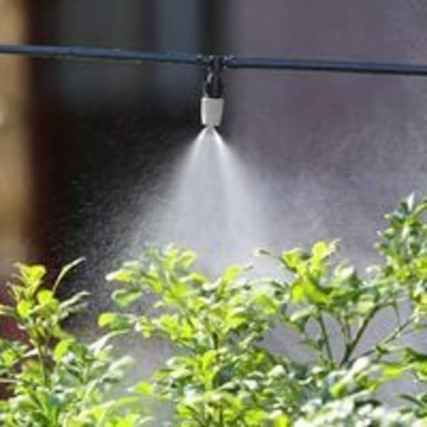 Tågesprederdyser, 20 stk. T-samlinger og 20 stk. Tågesprederdyser Vandingssprederdyser Drivhus Vandkølingssystem Sprinkler Sprinkler