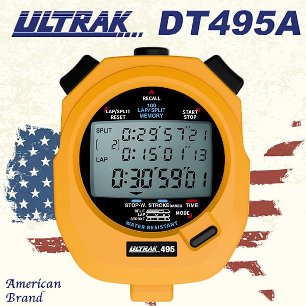 Ultrak 495-100 Dobbelt Split Memory Stopur - WG yellow