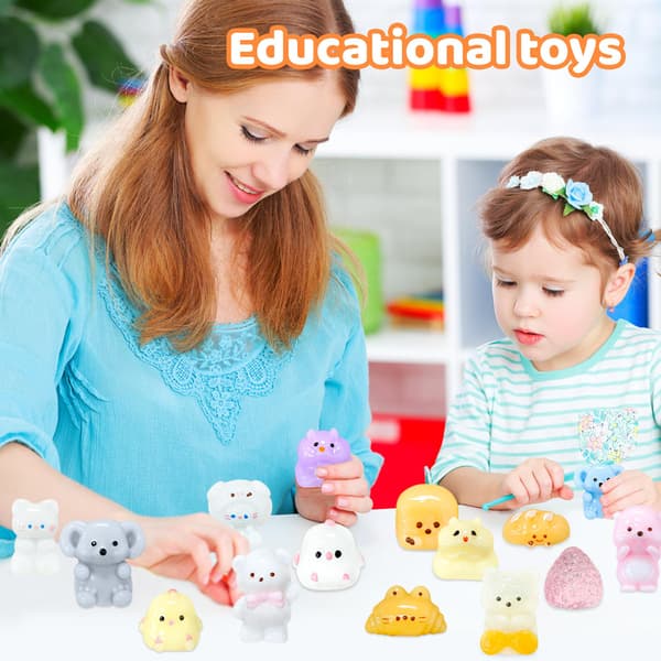 20 stk. Taba Squishy Legetøjssæt, Fidget Legetøj til Børn 8-12 og Voksne, Taba Squishies med Nøglering, Mini Squishy Stresslindring til Påskekurv