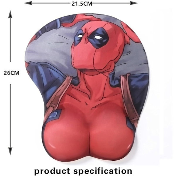 3D Anime Musmattor med handledsstöd i silikongel för spel (SS)