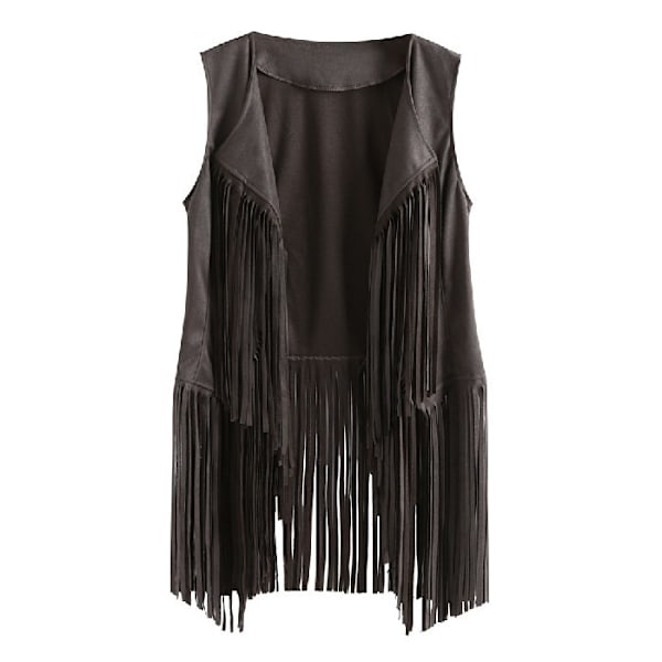 70-luvun topit naisille denim-paita disco-hapsu liivi takki - täydellinen Gray XL