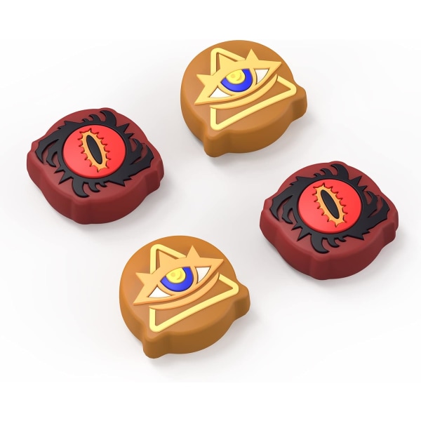Peukalotyynyn suojukset Nintendo Switchille, söpöt joystick-suojakupit 3D-kuviolla, pehmeät ja ihastuttavat analogiset silikonisuojat 4 kpl sarja Switch/OLED/Lite-laitteille, EvilEyes