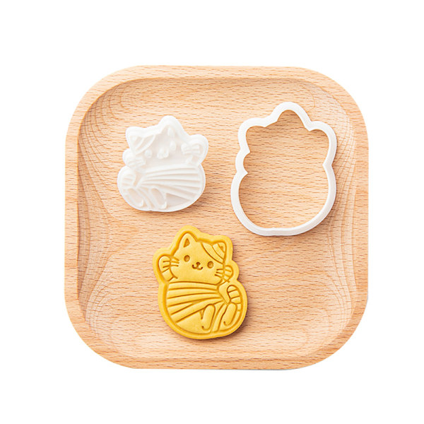 Halloween Kitten Cookie Mould Ghost e Cartoon Kitten Cat Shape D