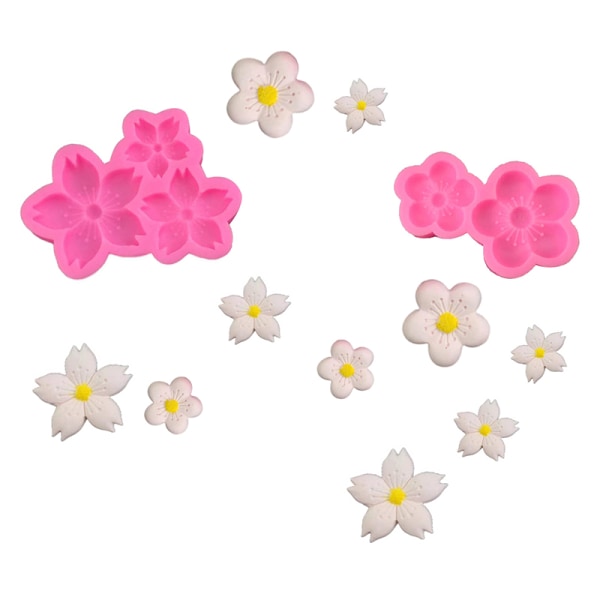 Nya sorters Blossom Flower Mjuk Form Fondant Choklad D B