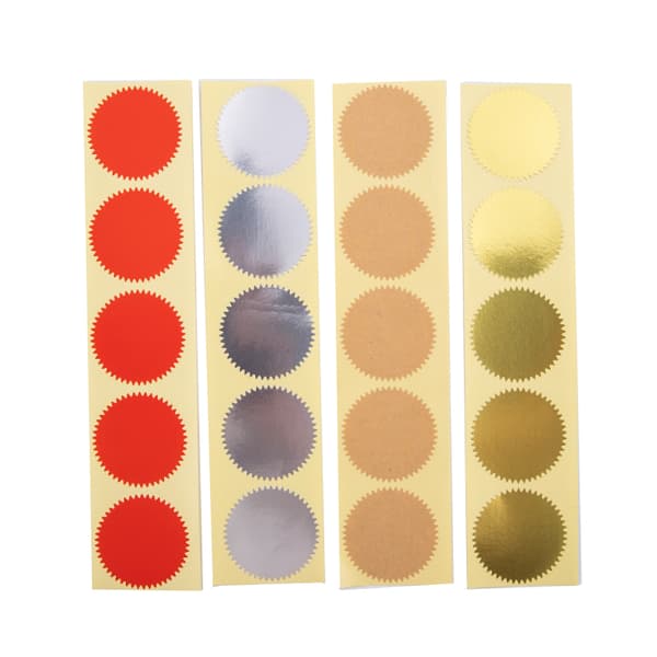 100 st 45mm Stickers Notes Scrapbooking Presentpaket Försegling DI Gold