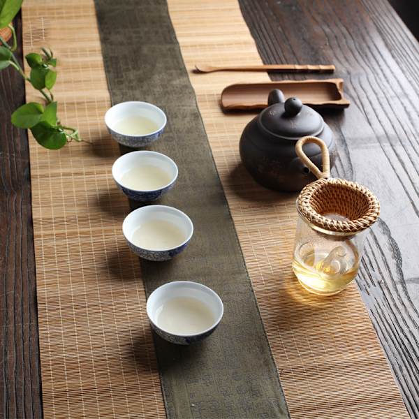 -stil teceremoni Bambu trä tefilter mesh teinfuser R A9