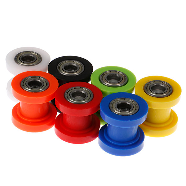 10 mm Kedjerulle Slider Spännare Justerare Pulley Wheel Guide Yellow