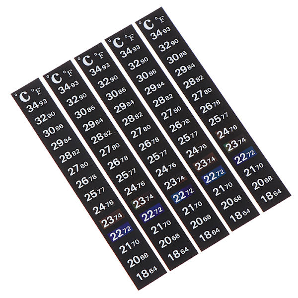 5st Stick-on Sticker Termometrar Digital Mättemperatur 13*1.8cm
