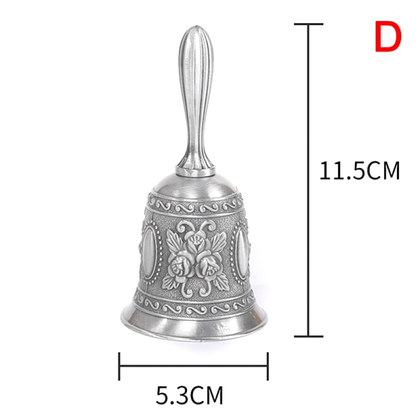 Retro Metalen Tone Hand Bell Hand Held Craft Bruiloft Decoratie D