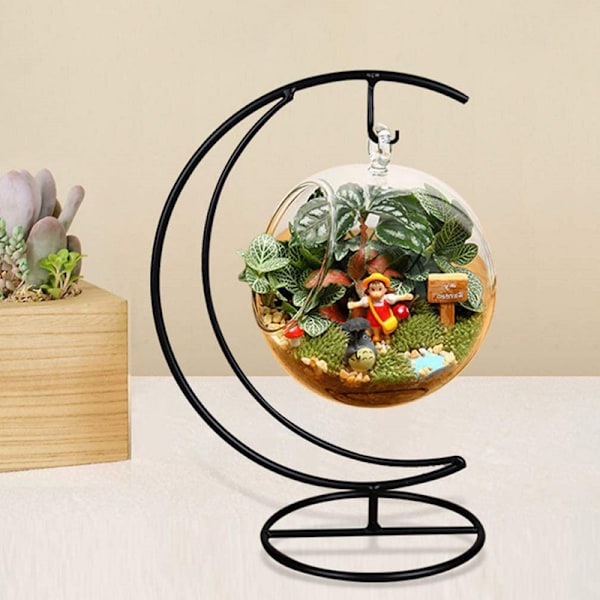 Hängande Terrarium Metal Stand Bordsskiva Display Stand Decoratio