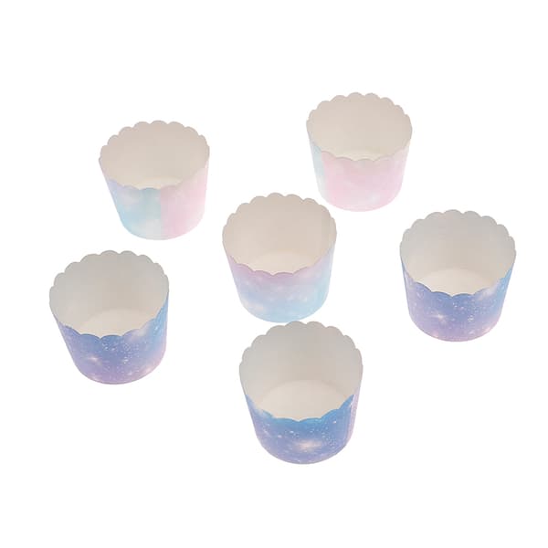 50st Rainbow Cupcake Liners för bakning Gradient Cupcake Wrappe A