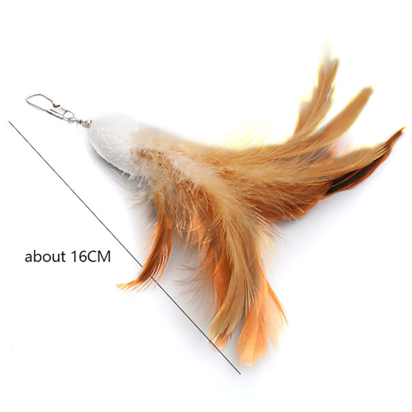 Cat Stick Replacement Head paljetter Feather Wand Teaser Cat Fuzz 6