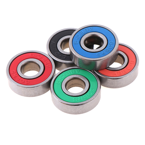5 st ABEC-9 608RS skateboard skoterhjul rullförseglad boll b Blue