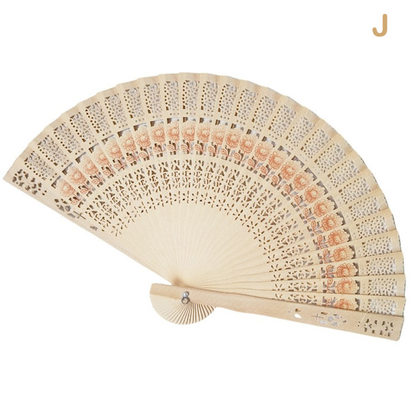 Mode Bröllop Hand Doftande Party snidade Bambu Folding Fan J
