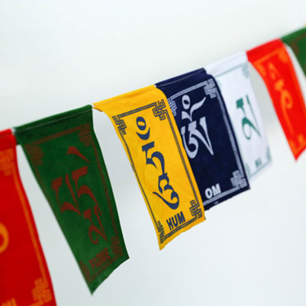 10st/snöre Mini färgglada böneflaggor Vindhästflagga Buddhis Multicolor