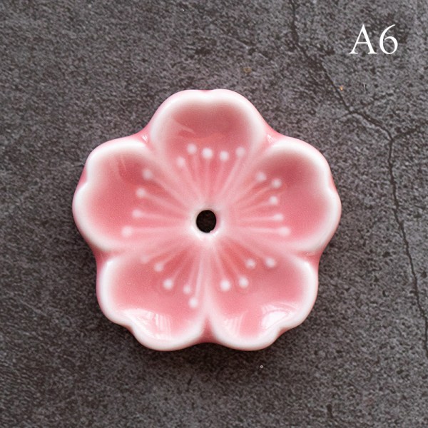 Cherry Blossoms Style Keramiska Rökelse Stick Hem Sovrum Hållare A6