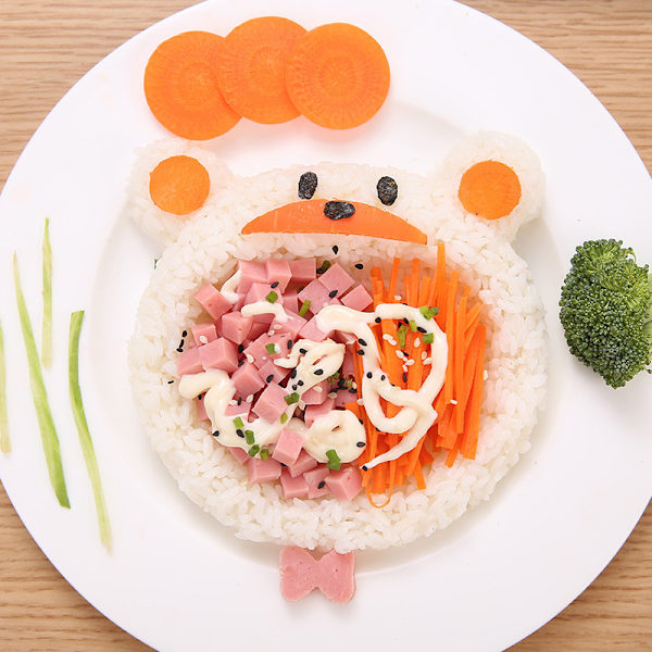 5 st e Cartoon Cat Bear Sushi Nori Form DIY Tool Kök A size