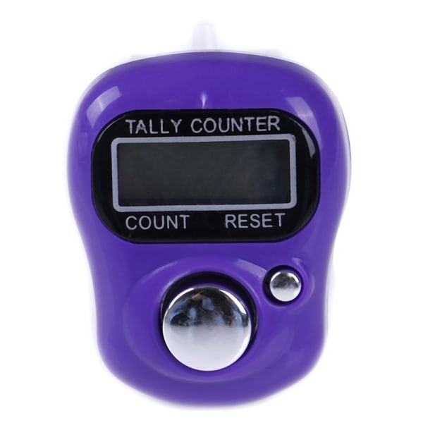 Elektronisk Digital LCD Finger Tally Counter Välj färg Golf Purple