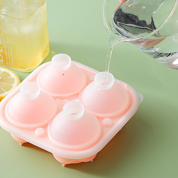 4 Hål 3D Rose Flower Ice Cube Maker Mould Form Green