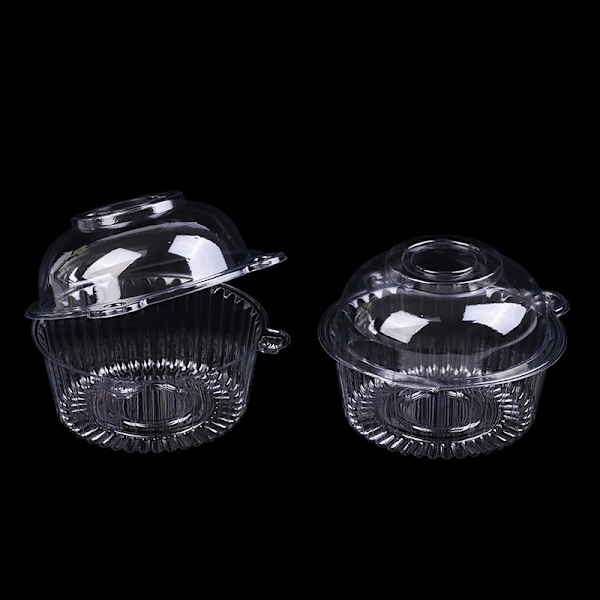 50 koppar Transparent Cake Box Blister Box PVC Round West