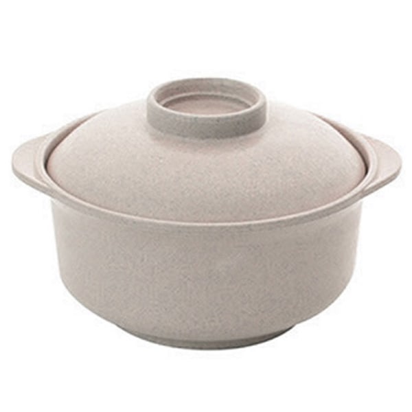 Instant nudelskålar med lock Soppa Hot Rice Bowls Container Beige