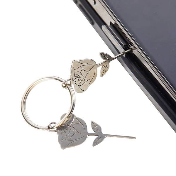2st/ Set Rose Shape Rostfritt stål för Smartphone Universal T 2PCS