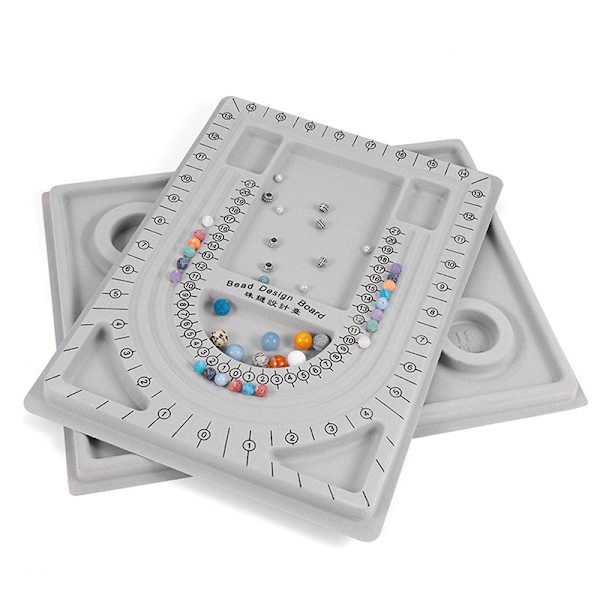 Flockade Bead Board DIY Armband Halsband Beading Smycken gör 32*24cm